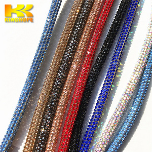 4-6 mm Colorful Round Full Diamond Inner Wrap Cotton Rope Water Diamond Pipe Bar Shoe Bag Accessories DIY Clothing Decoration