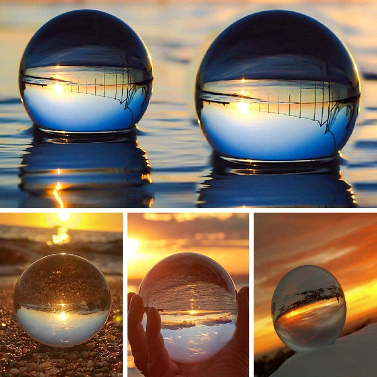 Decorative Photography Optical Glass Reflection K9 Clear 40Mm Crystal Sphere Ball