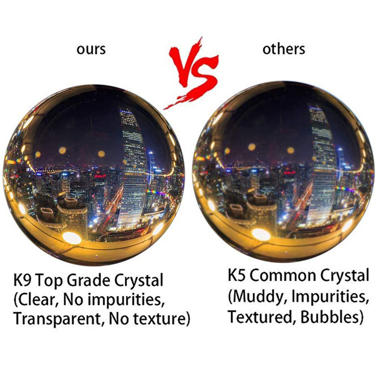 Decorative Photography Optical Glass Reflection K9 Clear 40Mm Crystal Sphere Ball