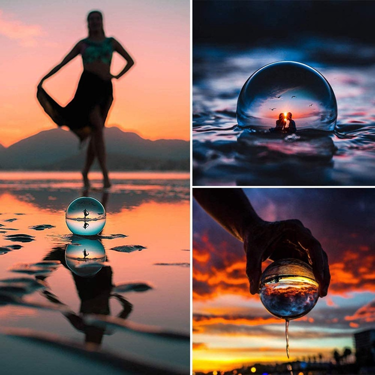 Decorative Photography Optical Glass Reflection K9 Clear 40Mm Crystal Sphere Ball