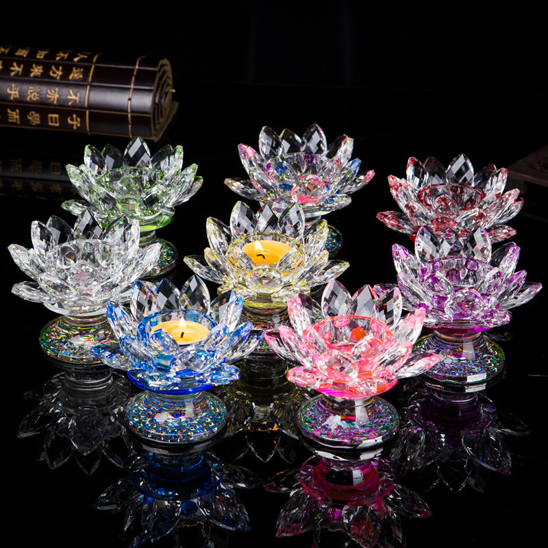 Home Decoration Bougeoir Candle Holders Glass Crystal Candelabra Wedding Centerpiece Candle Stand