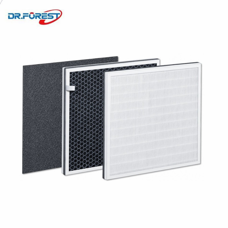 High Quality Hepa Air Filters with Pre filter+ Activated Carbon Hepa 3 in 1 air filter