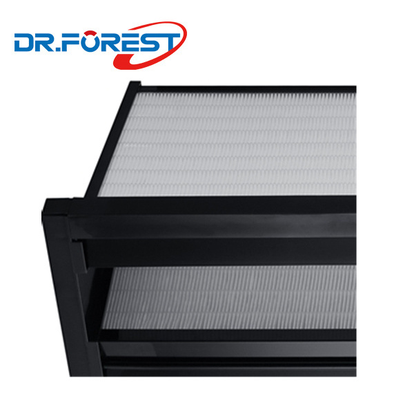 Professional Large Volume Air Conditioning And Ventilation System W-type Medium High Efficient V-Bank 592X592 Air Filter