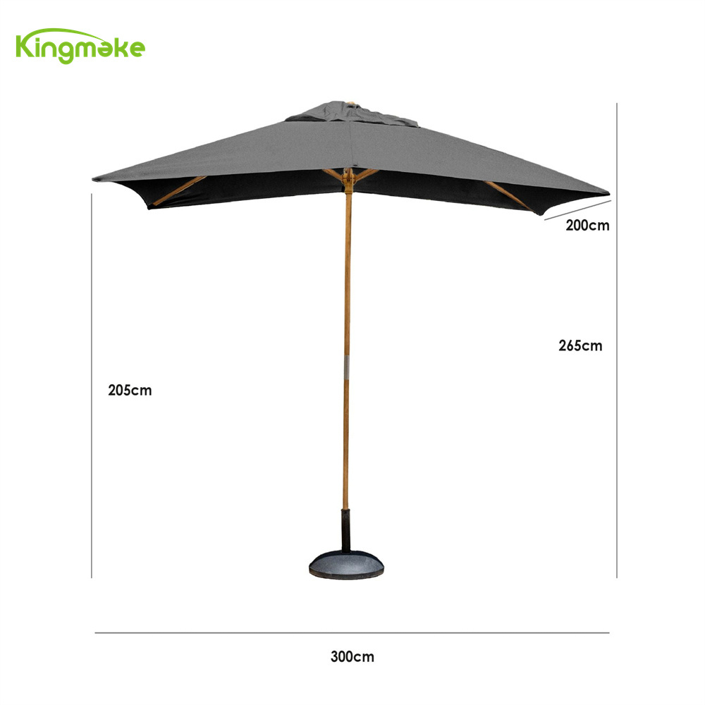 Modern Garden Aluminum Alloy Parasol Black Waterproof Sunscreen Beach Villa Patio Sun Umbrella