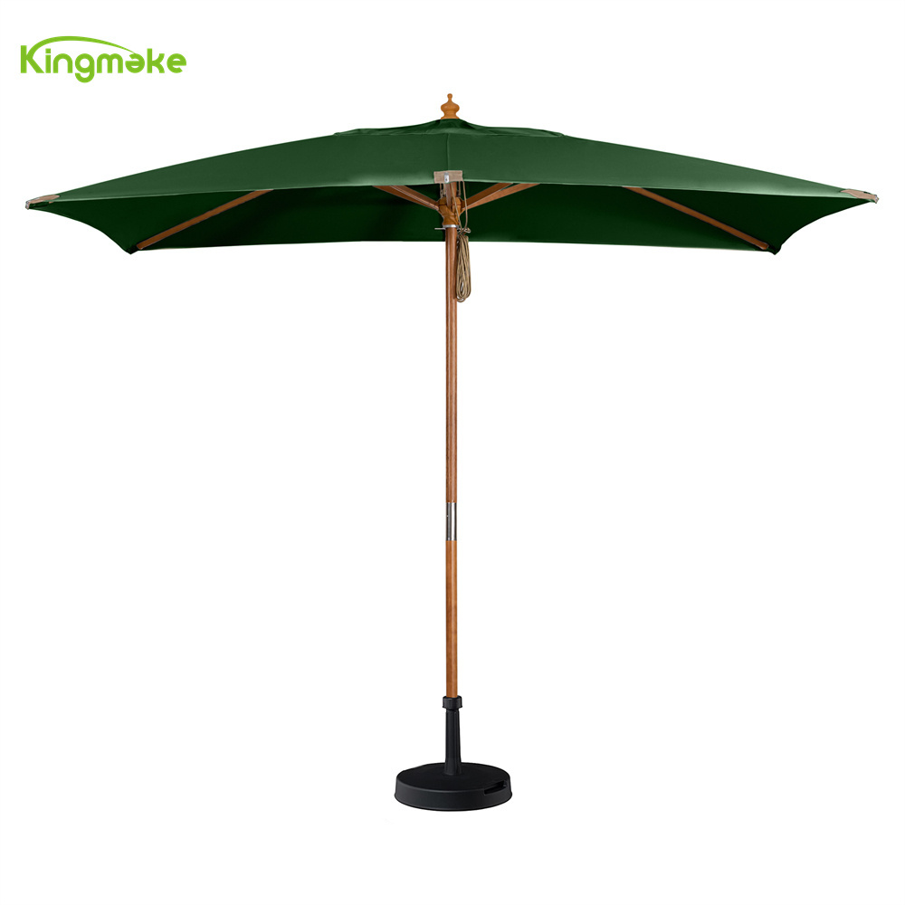 Green 9ft waterproof Patio Umbrella With Heavy Marble Base Beach Outdoor Umbrellas Garden Parasol