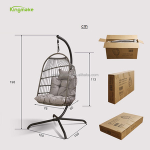 Modern Wholesale Commercial Rattan Hanging Chairs Patio Swings Hotel Folding Swing Chair