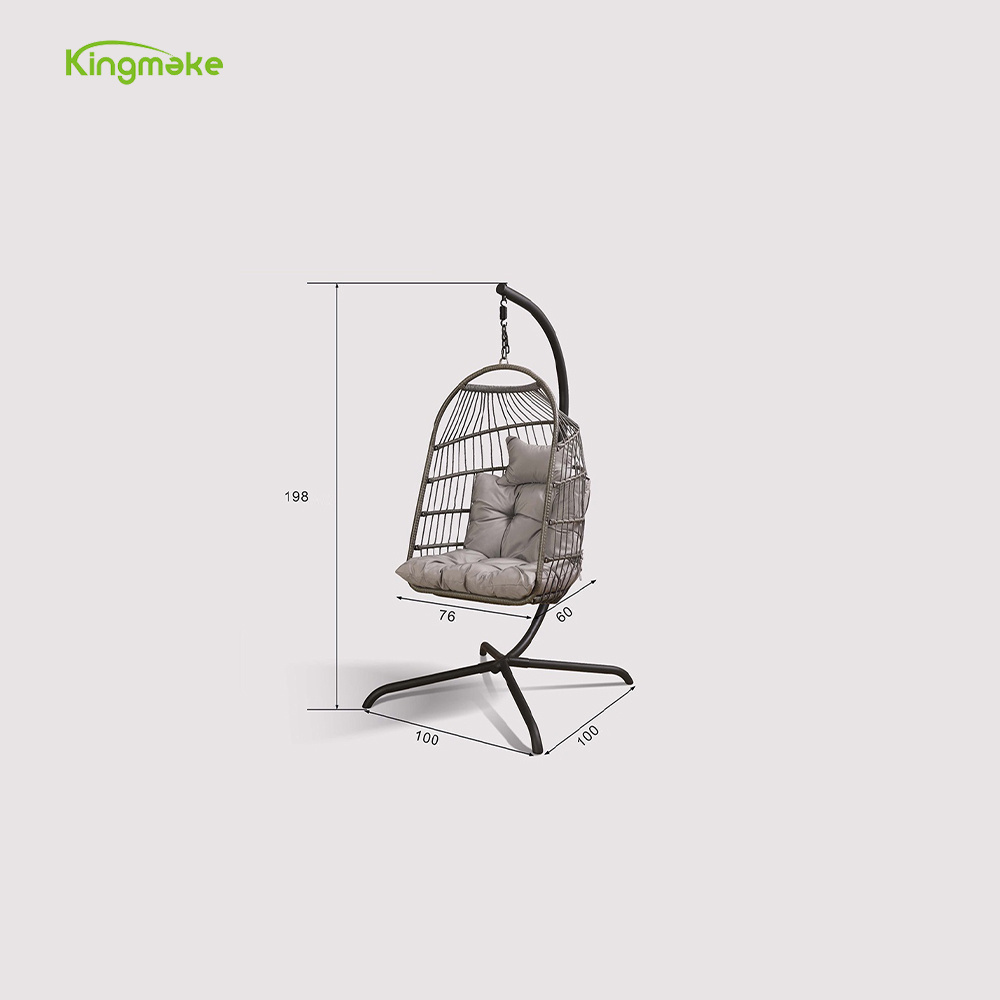 Modern Wholesale Commercial Rattan Hanging Chairs Patio Swings Hotel Folding Swing Chair