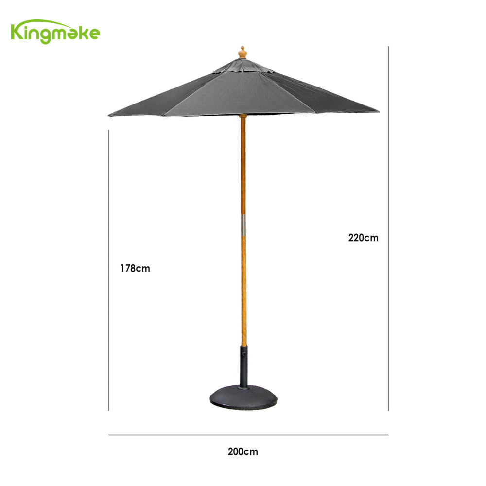 Kingmake Outdoor Patio Table Umbrella Market Garden Yard Beach Deck Cafe Decor Sunshade