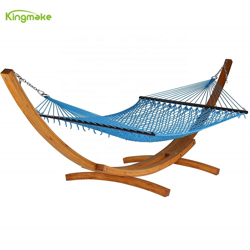 Kingmake Hot Selling Portable luxury Outdoor Swing Camping Hammock Stand Indoor Outdoor Hammock