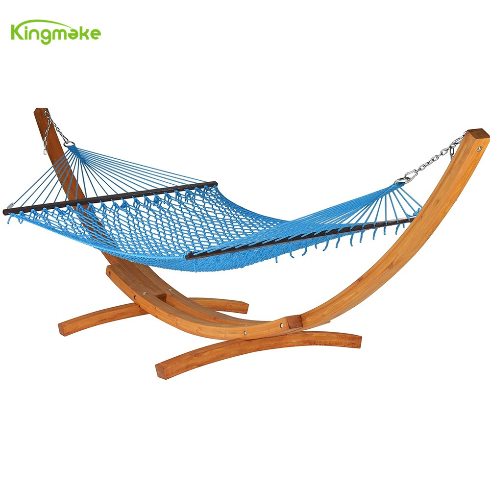 Kingmake Hot Selling Portable luxury Outdoor Swing Camping Hammock Stand Indoor Outdoor Hammock