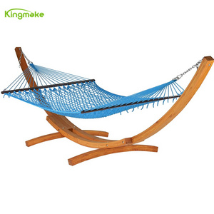 Kingmake Hot Selling Portable luxury Outdoor Swing Camping Hammock Stand Indoor Outdoor Hammock