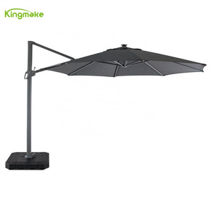 Kingmake Garden patio umbrellas sand bases Cranked Parasol Outdoor Bistro Restaurant Umbrella decorative garden umbrellas