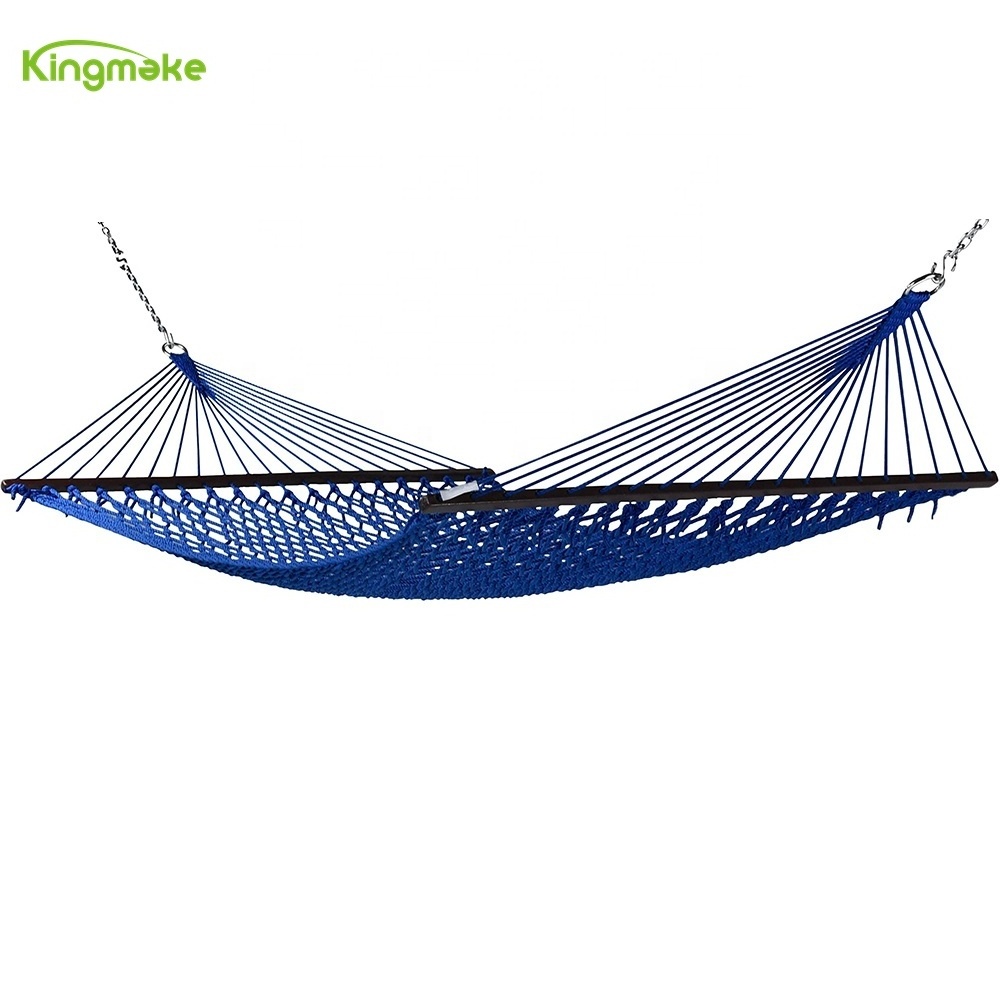 KIngmake factory  high quality  Outdoor portable luxury camping lounge chair garden hanging wooden hammock