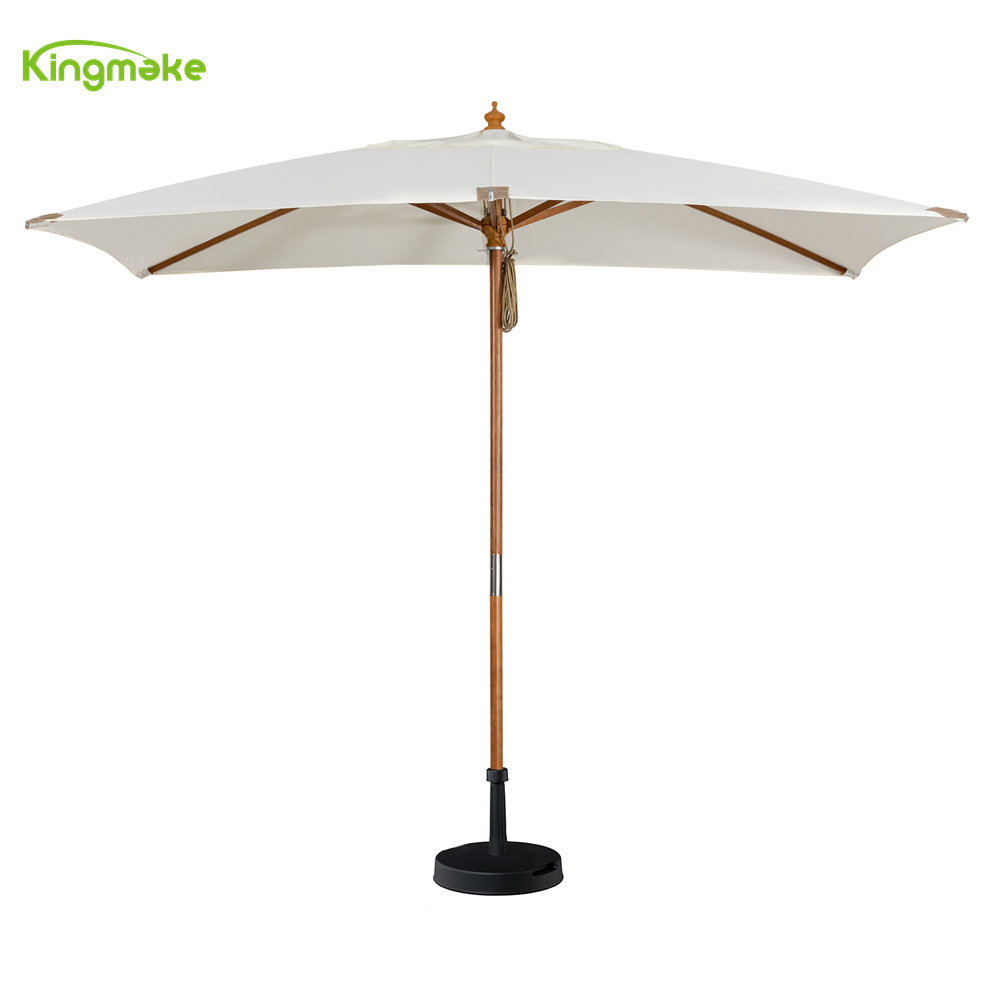 Commercial Rectangle 3m 4m Beach Pool Aluminum Center Pole Umbrella Garden Parasol for Restaurant umbrella