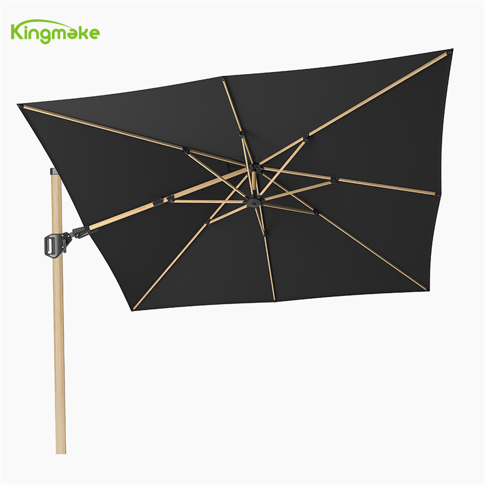 New Design Outdoor Wooden Parasol Can Be A Large Area Cover Garden Courtyard Sunscreen Umbrella Picnic Table Umbrella