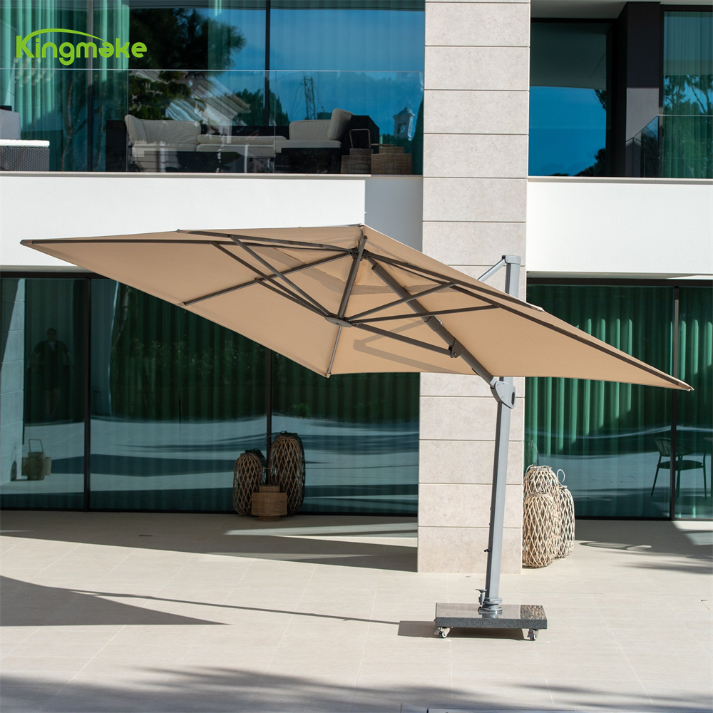 Large Aluminum Umbrella Restaurant Side Standing Table Umbrella Garden Patio Outdoor Sunscreen Sun Shade Umbrella