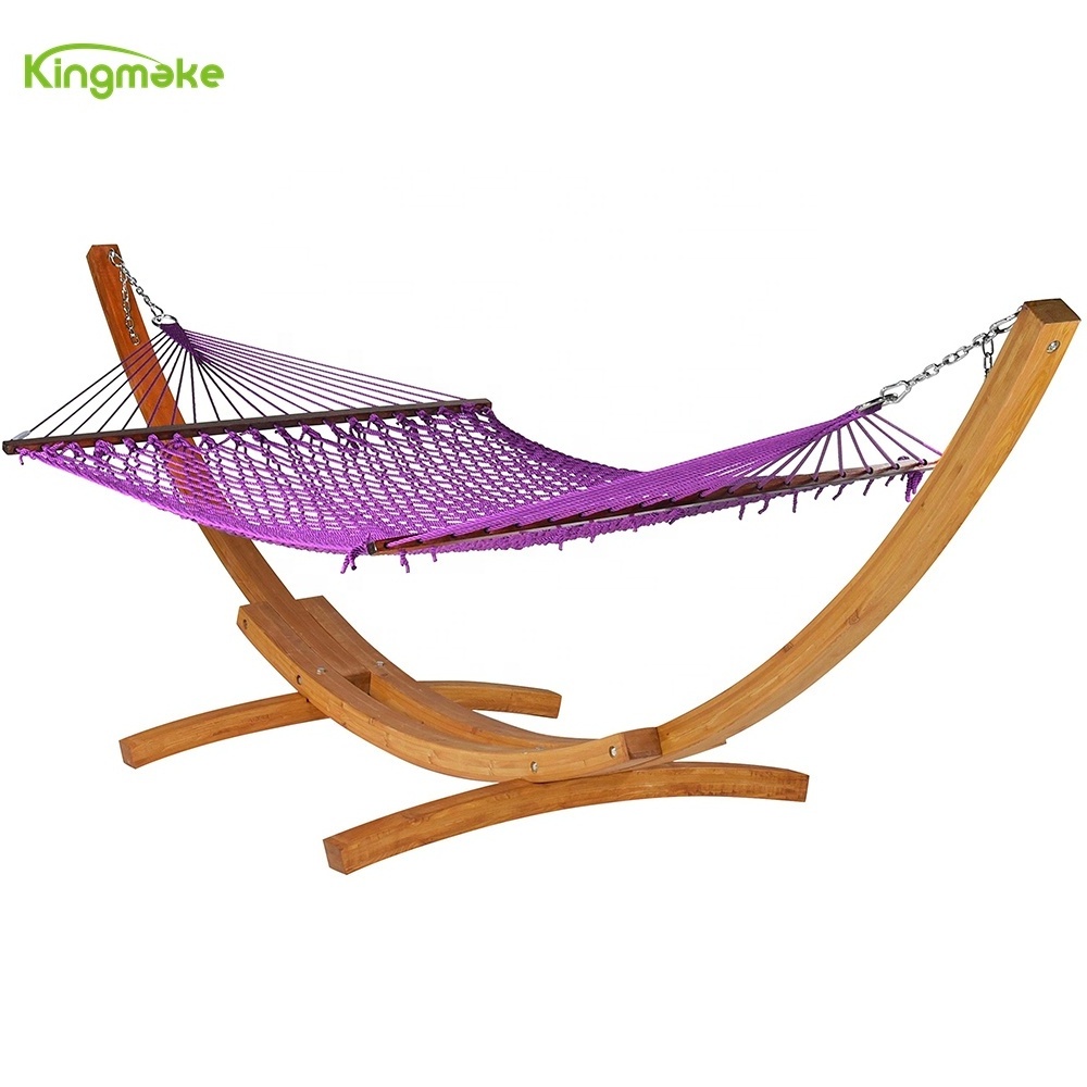 High Quality Portable Wooden Swing Hammock Chair Outdoor Comfortable Hammocks with Stand