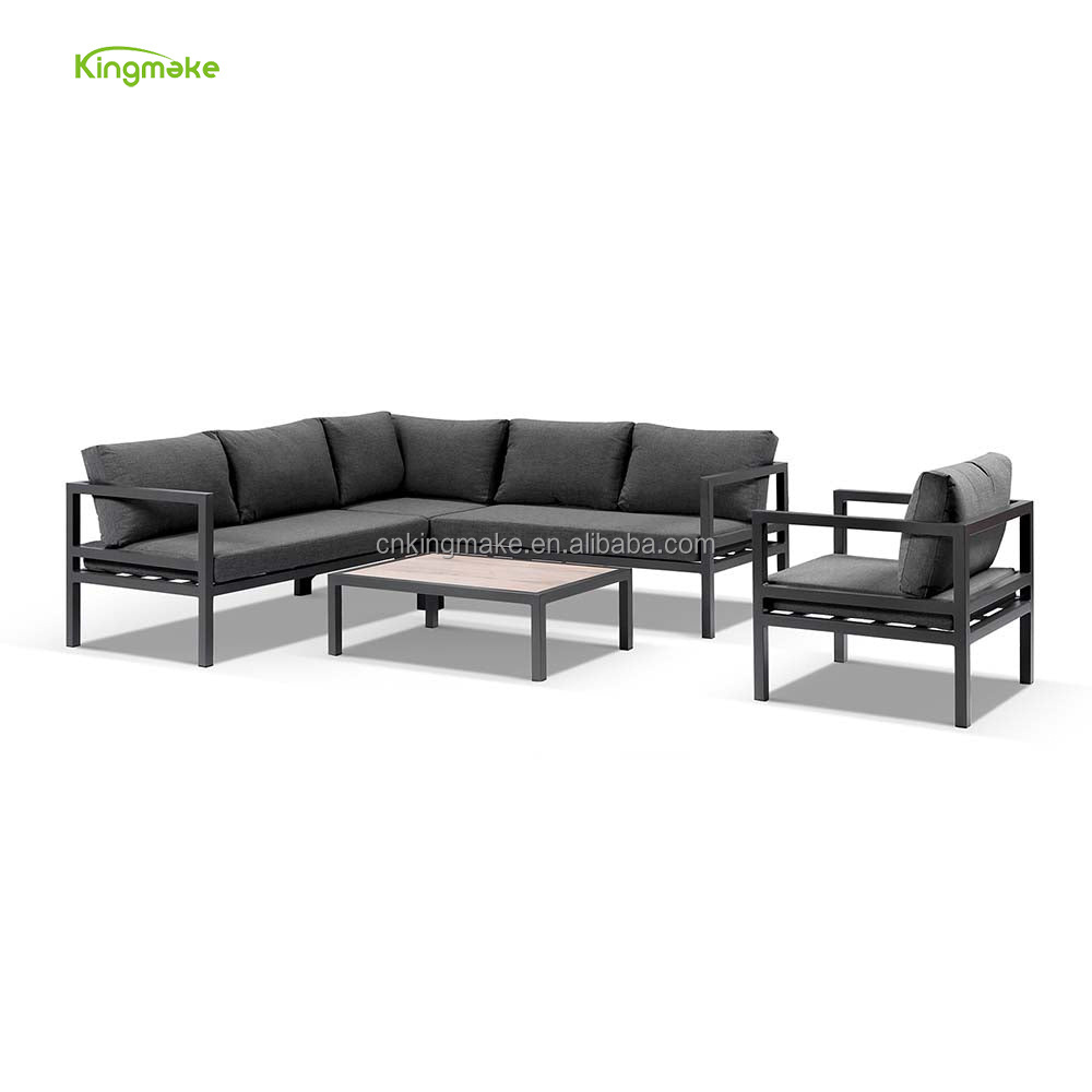 Patio Garden Aluminum Sofa Set Sectional Patio Corner Sofa Set L Shape Sofa Set Outdoor Furniture