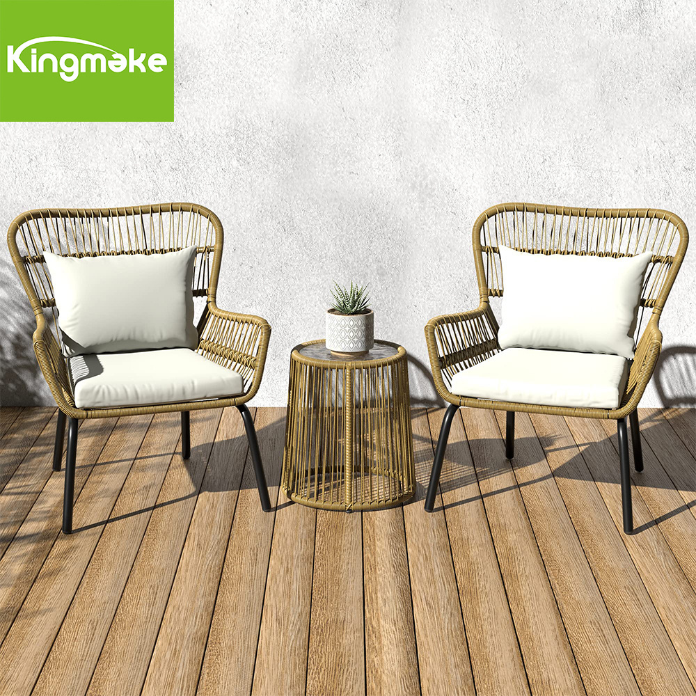 Rattan Table And Chair Set Garden Beach Seaside Swimming Pool Patio Wicker Rattan Chair