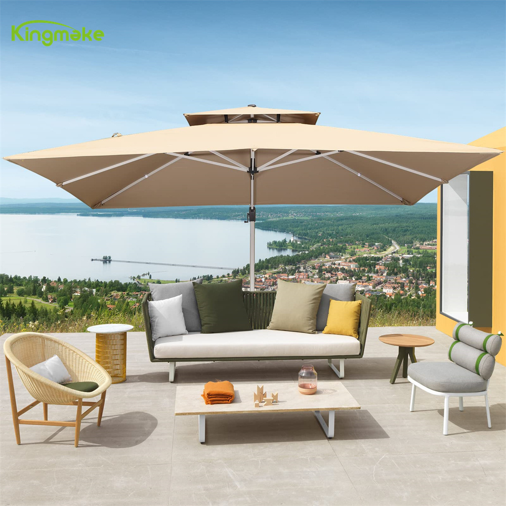 Professional Factory Customized Heavy Duty Parasol Garden Patio Restaurant Table Umbrella Hotel Beach Outdoor Sun Umbrella