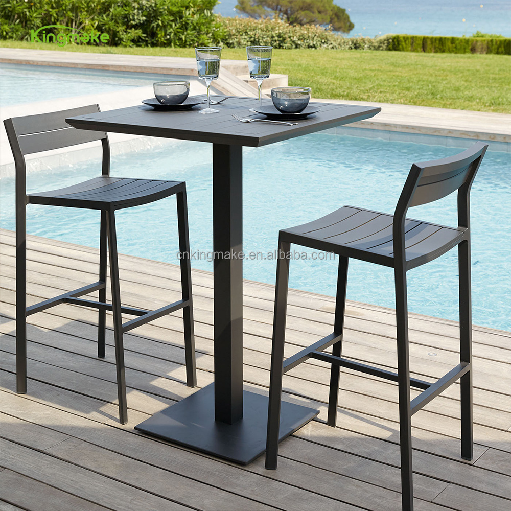 Classical outdoor patio bar Chair suitable for poolside garden Modern outdoor bar stools