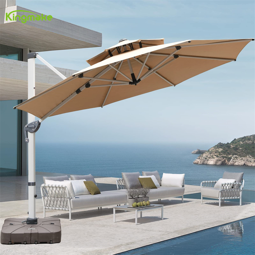 Professional Factory Customized Heavy Duty Parasol Garden Patio Restaurant Table Umbrella Hotel Beach Outdoor Sun Umbrella