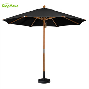 Modern Garden Aluminum Alloy Parasol Black Waterproof Sunscreen Beach Villa Patio Sun Umbrella