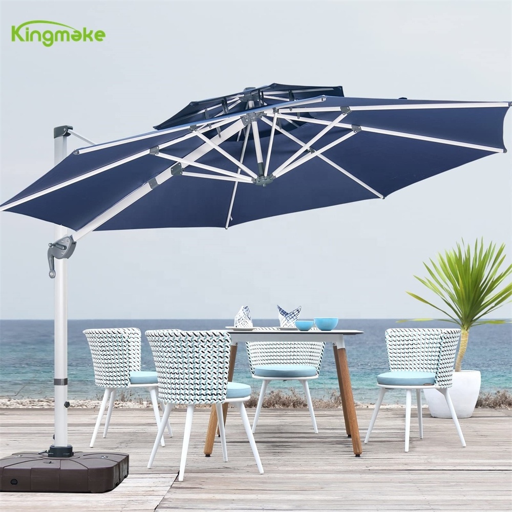 High Quality Sale patio 9Ft high 11FT length water tank umbrella bases outdoor umbrella parasols sun cover Patio Umbrellas