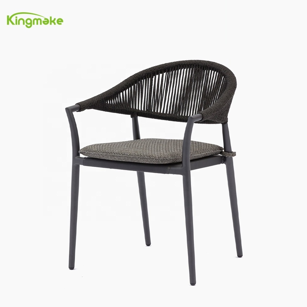 Outdoor furniture modern leisure rope aluminium hotel courtyard park villia apartment chair Curve design Garden chair