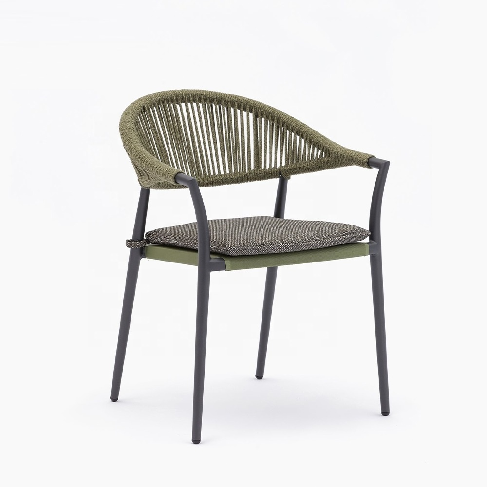 Outdoor furniture modern leisure rope aluminium hotel courtyard park villia apartment chair Curve design Garden chair