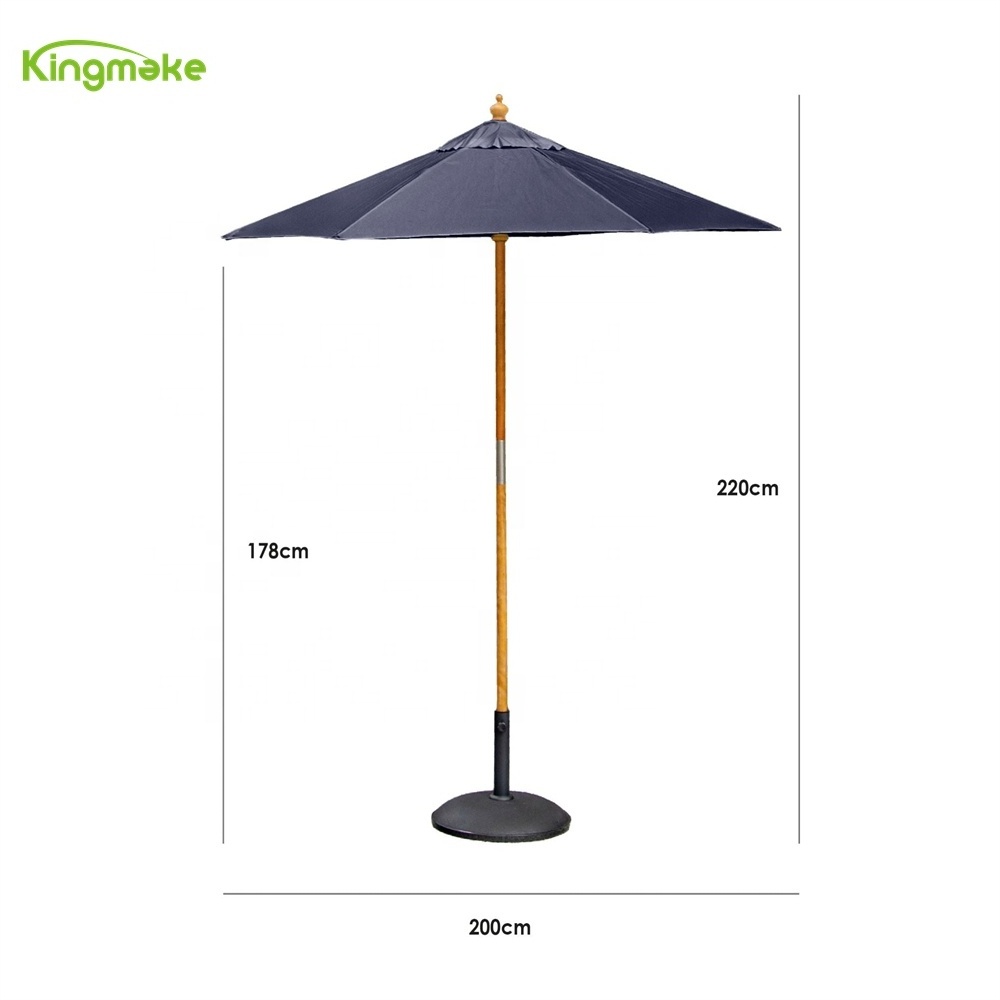 Factory wood Sun Parasol Custom Outdoor Umbrellas Sun Shade White Outdoor garden bench with umbrella