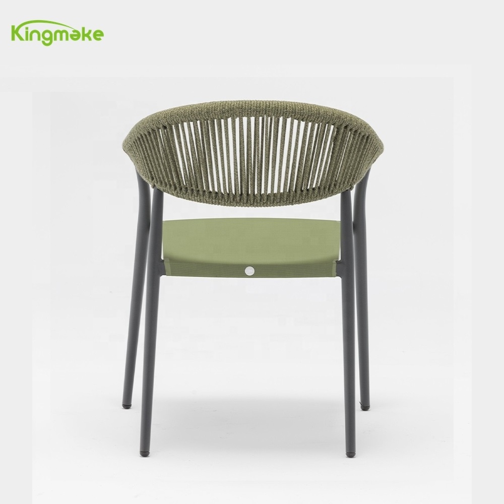 Outdoor furniture modern leisure rope aluminium hotel courtyard park villia apartment chair Curve design Garden chair