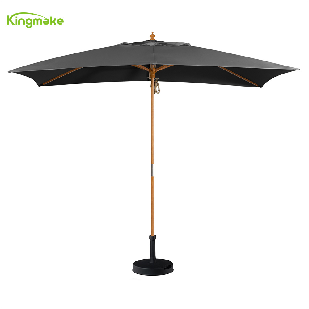 Modern Garden Aluminum Alloy Parasol Black Waterproof Sunscreen Beach Villa Patio Sun Umbrella