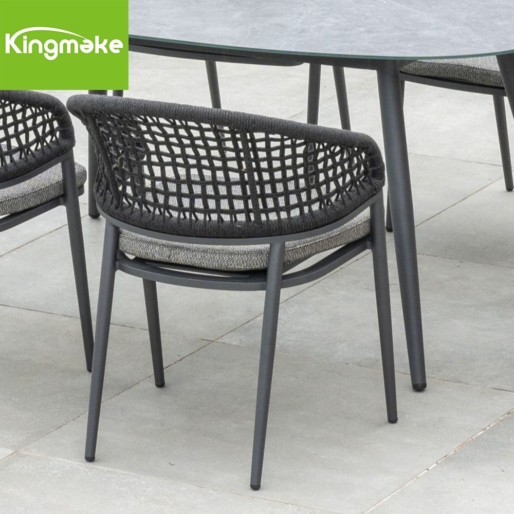 Kingmake Manufacturer Wholesale Patio Furniture Set Modern Aluminum Garden Table Set Restaurant Bistro Hotel Outdoor Table Set