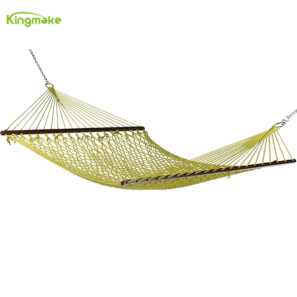 kingmake Comfortable wooden hammock camping rocking chair Luxury patio outdoor garden adult wooden swing hammock