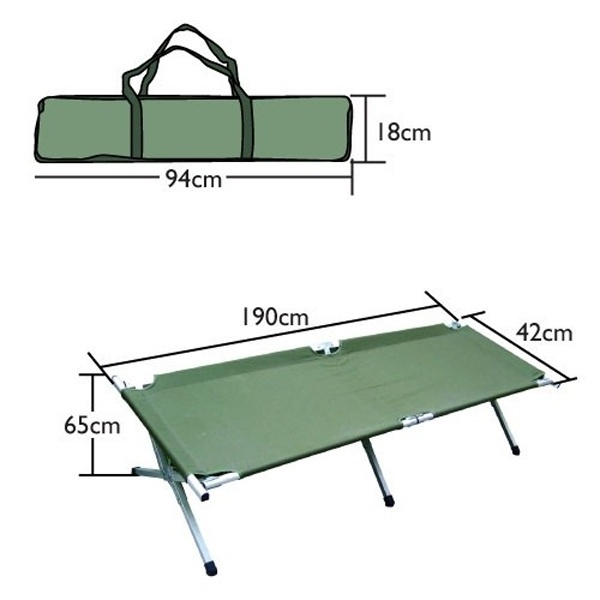 Kingmax Outdoor Hiking Furniture Alu. Frame Camping Folding Bed Travel Sleeping Bed Camping Cot Camping Beds With Carry Bag