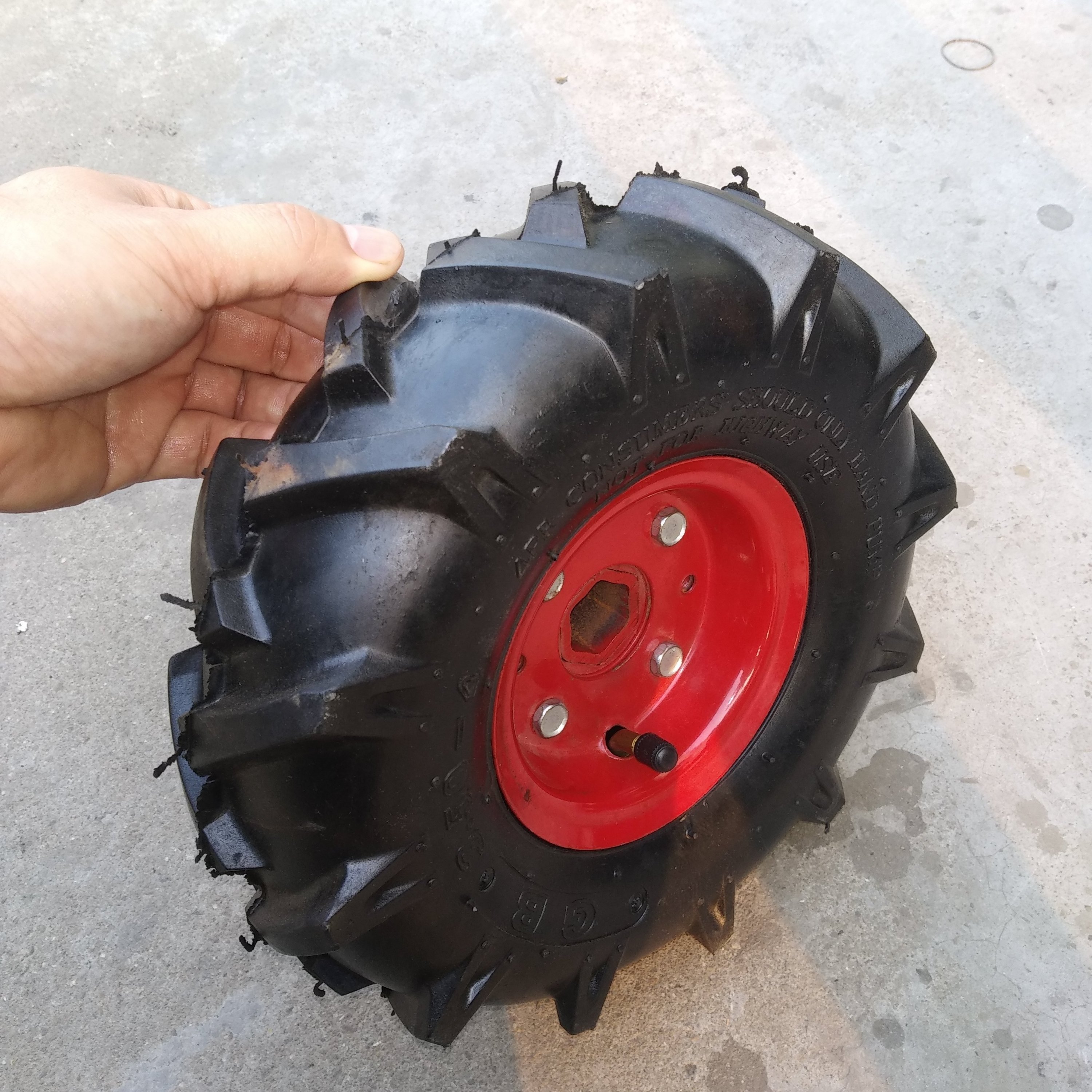 10 inch small pneumatic rubber tyre 410/350-4 trolley wagon wheel