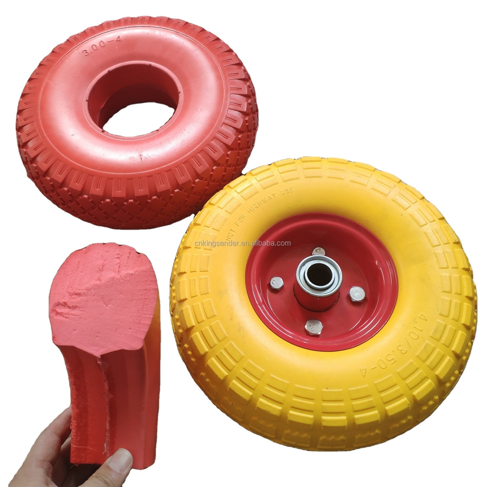 flat free wheelbarrow wheels 4.00-8/3.50-8