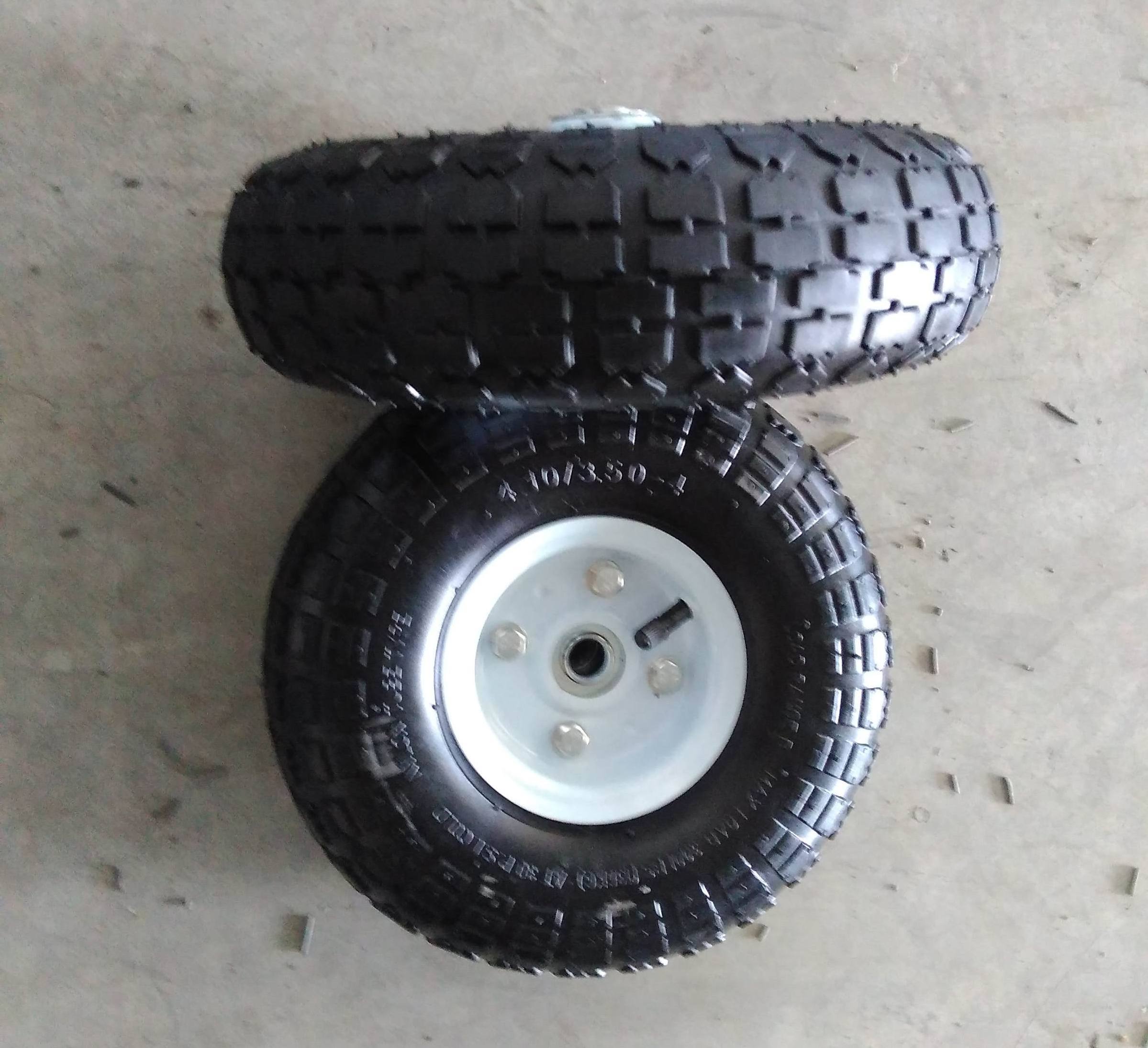 10 inch pneumatic rubber farm cart wheels