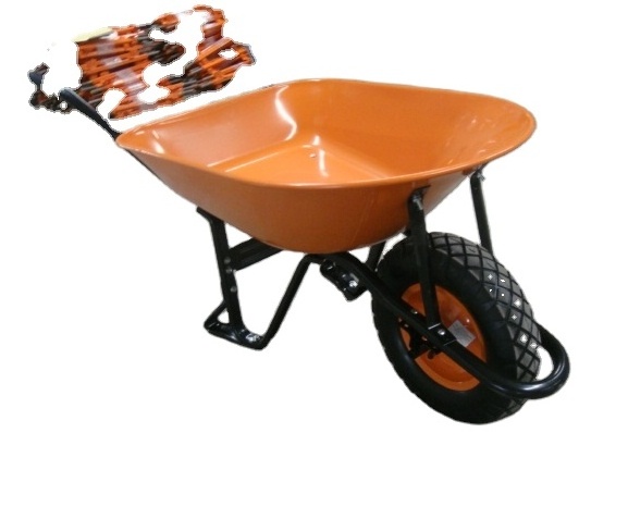 6-cuft Steel Wheelbarrow with Steel Handles and Pneumatic Wheel wb7400R