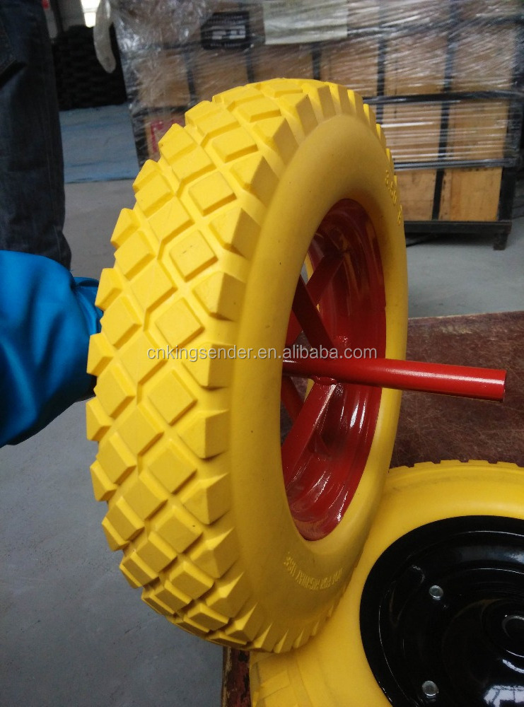 Solid PU foam wheel, PU solid wheel barrow tire 4.00-8 FOR WB6400 BARROW