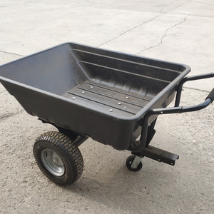 Heavy Duty Flat Cart 4 Wheel Folding Tipping Garden Wagon Mobile Tipping Garden Cart Trolley Wheelbarrow Tipper