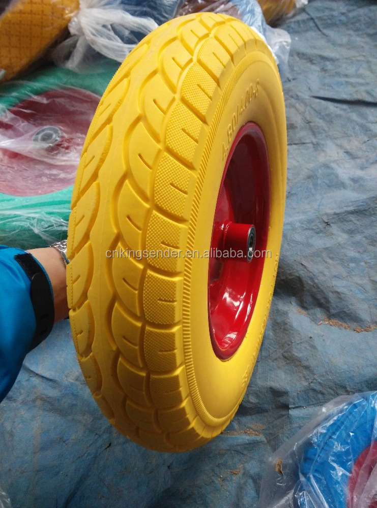 Solid PU foam wheel, PU solid wheel barrow tire 4.00-8 FOR WB6400 BARROW