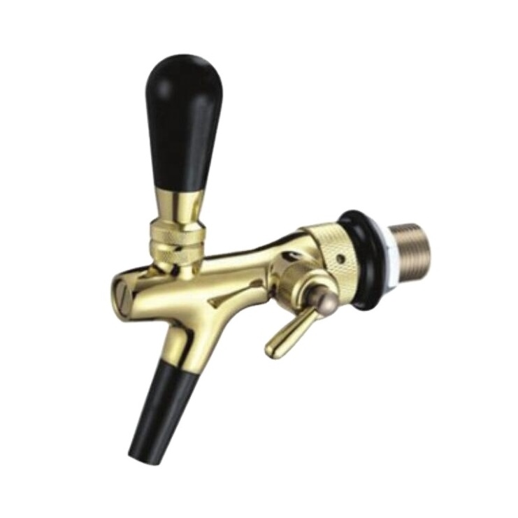 Adjustable Faucet Brass Body Stainless Steel Core Draft Beer Faucet No-Rust Plated Beer Faucet