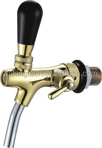 Adjustable Faucet Brass Body Stainless Steel Core Draft Beer Faucet No-Rust Plated Beer Faucet