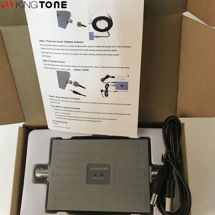 Kingtone Indoor Rf REPEATER 17dBm Single Band 40 TDD-LTE 4G 2300MHz Signal Booster for Home Office