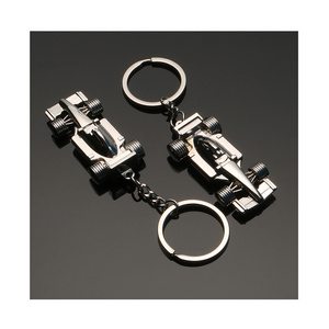 Wholesale F1 Racing Model Keychain 3D Creative Design Mini Race Model Metal Zinc Alloy Racing Car Keychain