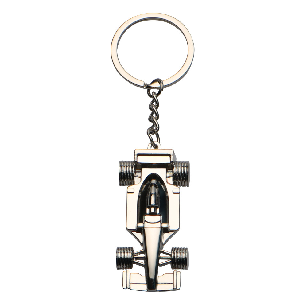 Wholesale F1 Racing Model Keychain 3D Creative Design Mini Race Model Metal Zinc Alloy Racing Car Keychain