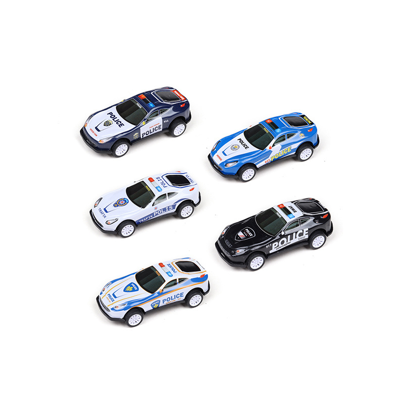 King World hot sale kids pull back game alloy diecast vehicle wheel police car metal dies cast toys