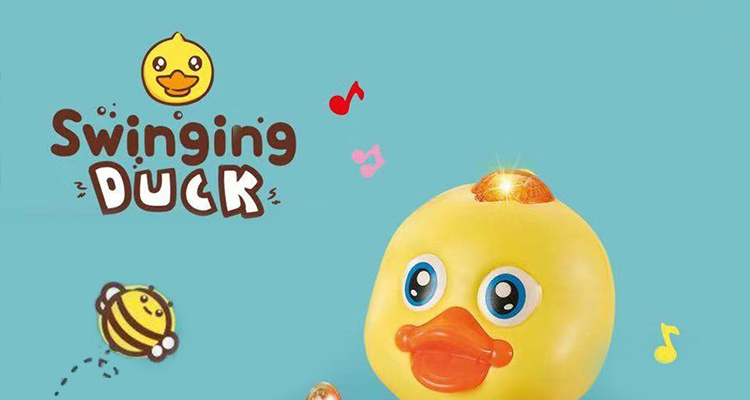 King World electric light music swinging lovely animal shape funny musical battery operated dancing toy duck